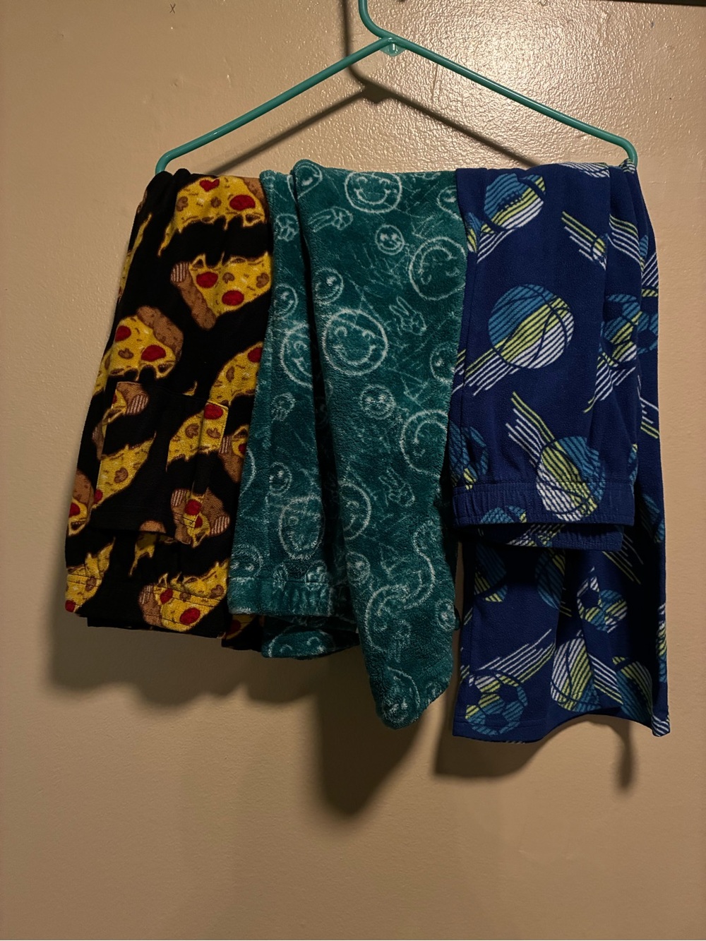 Kids Plush Teal Pajama Pants - Soft Teal Sleep Bottoms